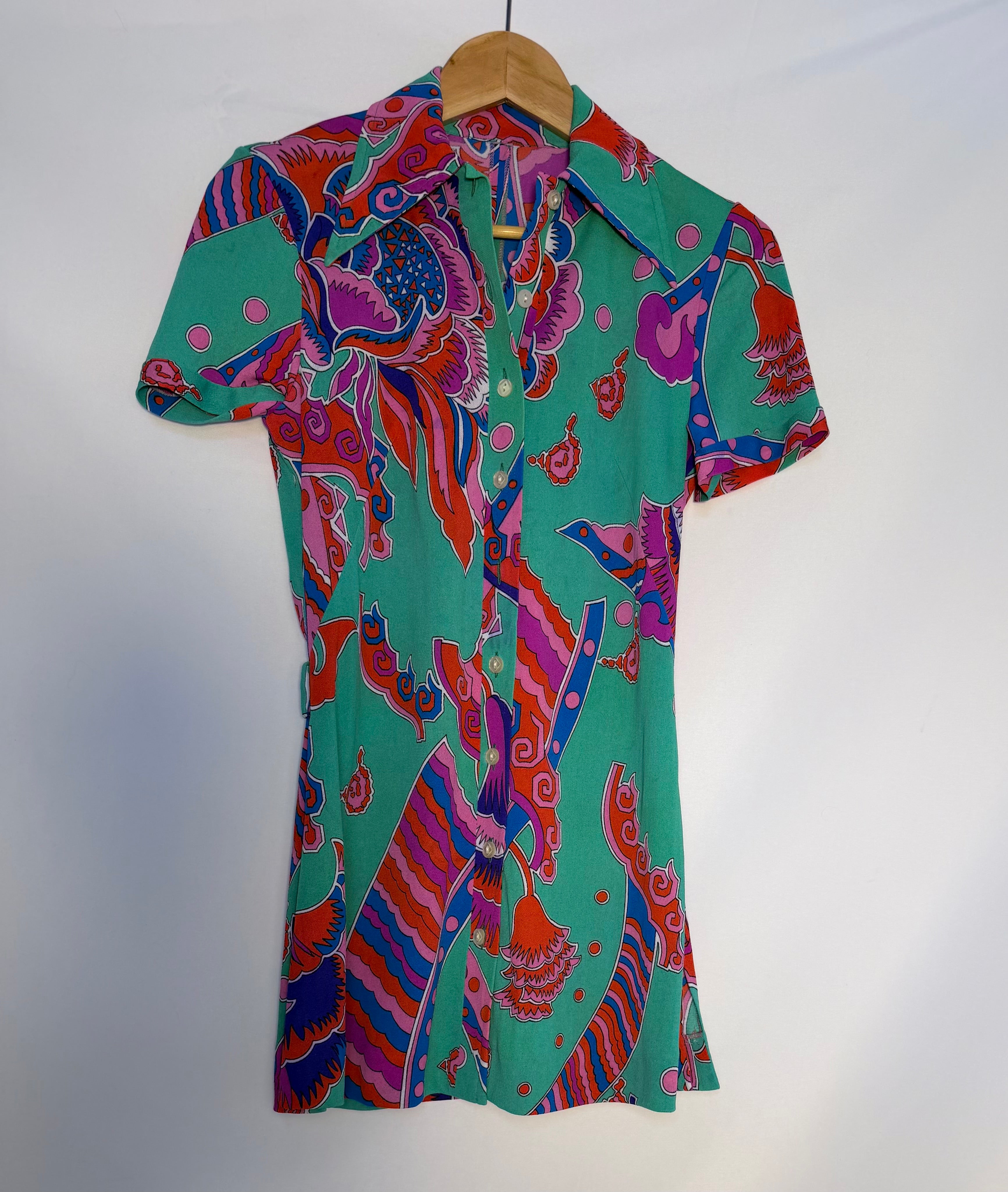Pucci-Inspired Psychedelic Print Mini Dress
