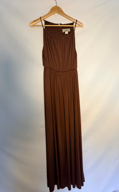 Chocolate Brown Boho Maxi Dress
