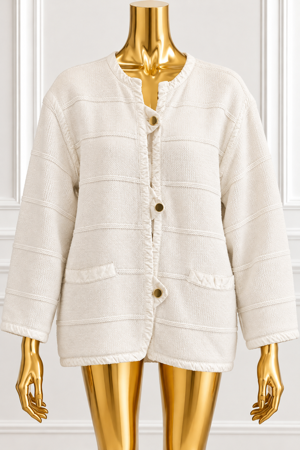 Vintage Escada Ivory Knit Cardigan – Made in West Germany