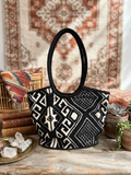 Boho Woven Tote Bag