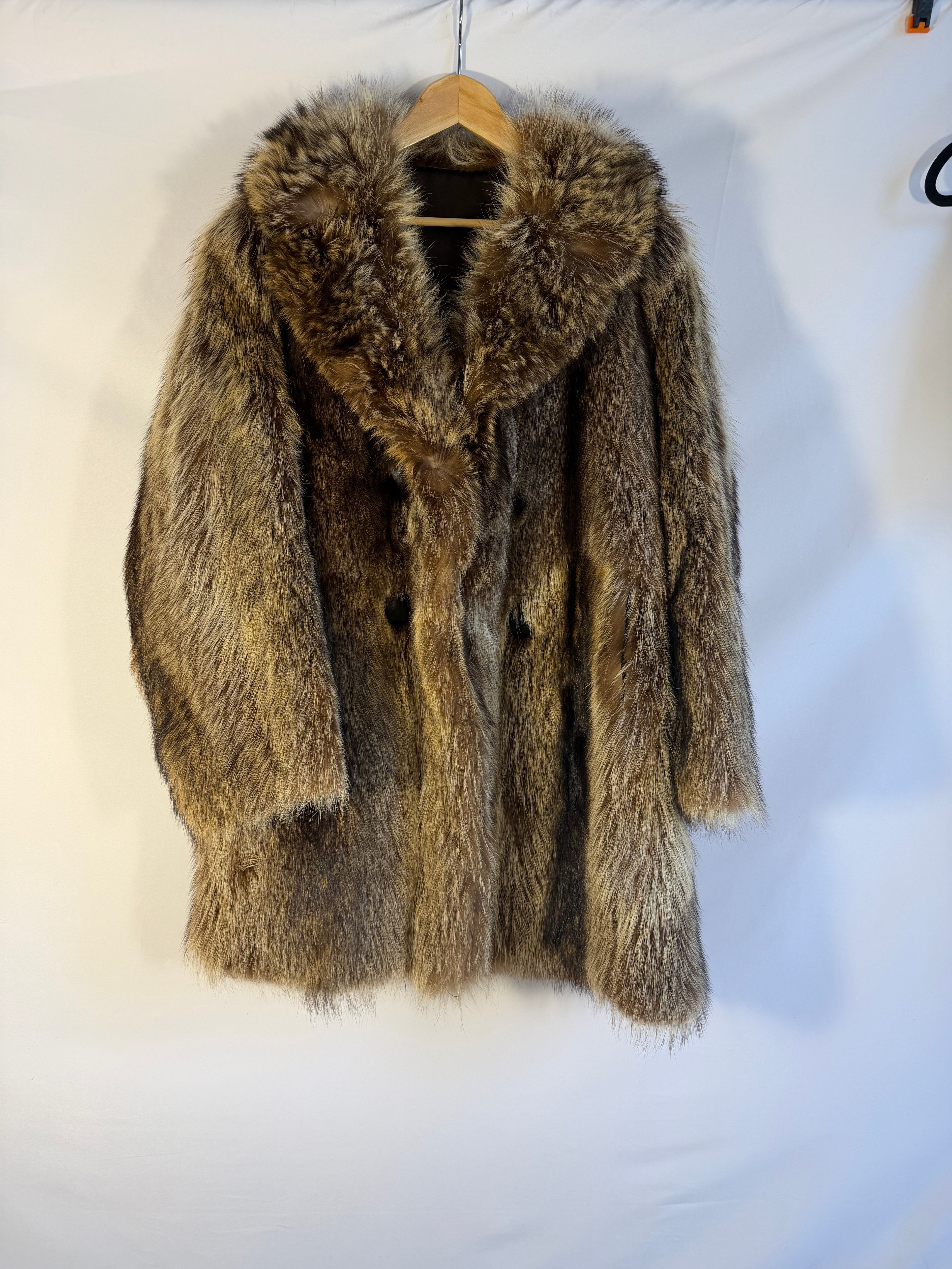 Vintage Genuine Raccoon Fur Car Coat