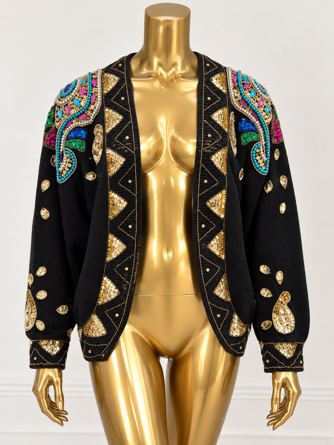 Vintage Cristina Heavily Beaded Statement Cardigan