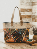 Patchwork Cowhide Tote Bag