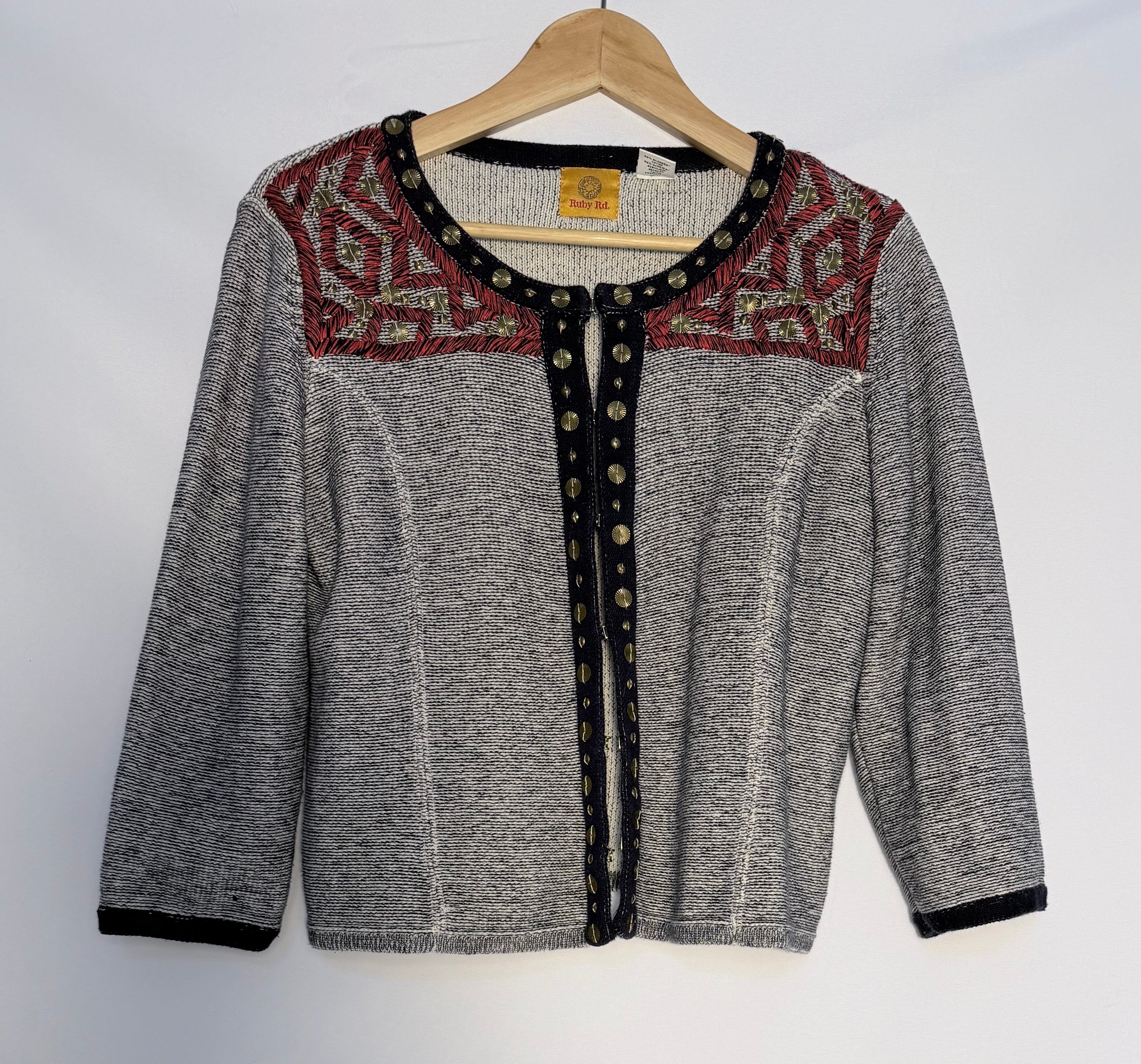 Boho Embellished Knit Cardigan