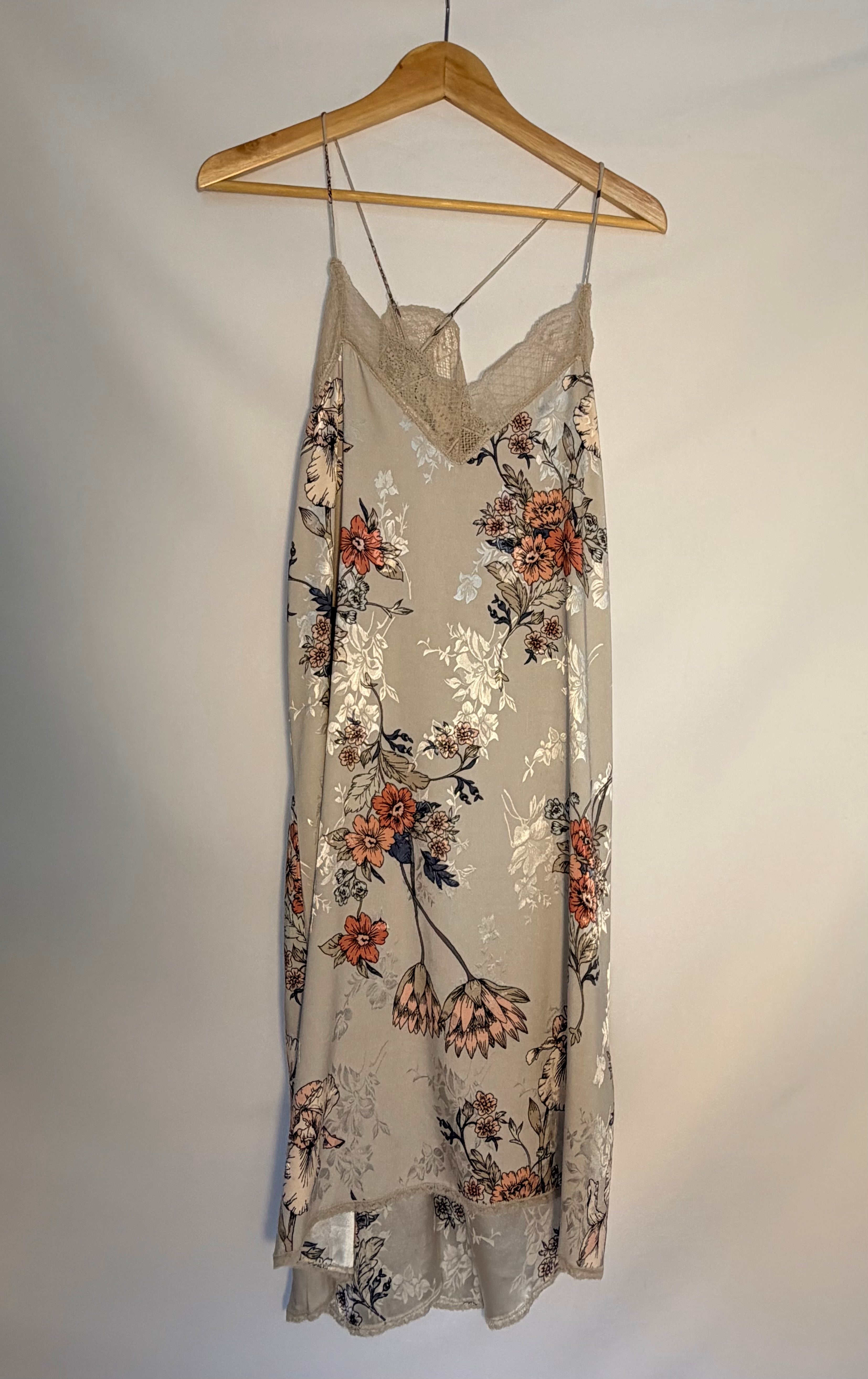 LoveStitch Floral Lace-Trim Slip Dress