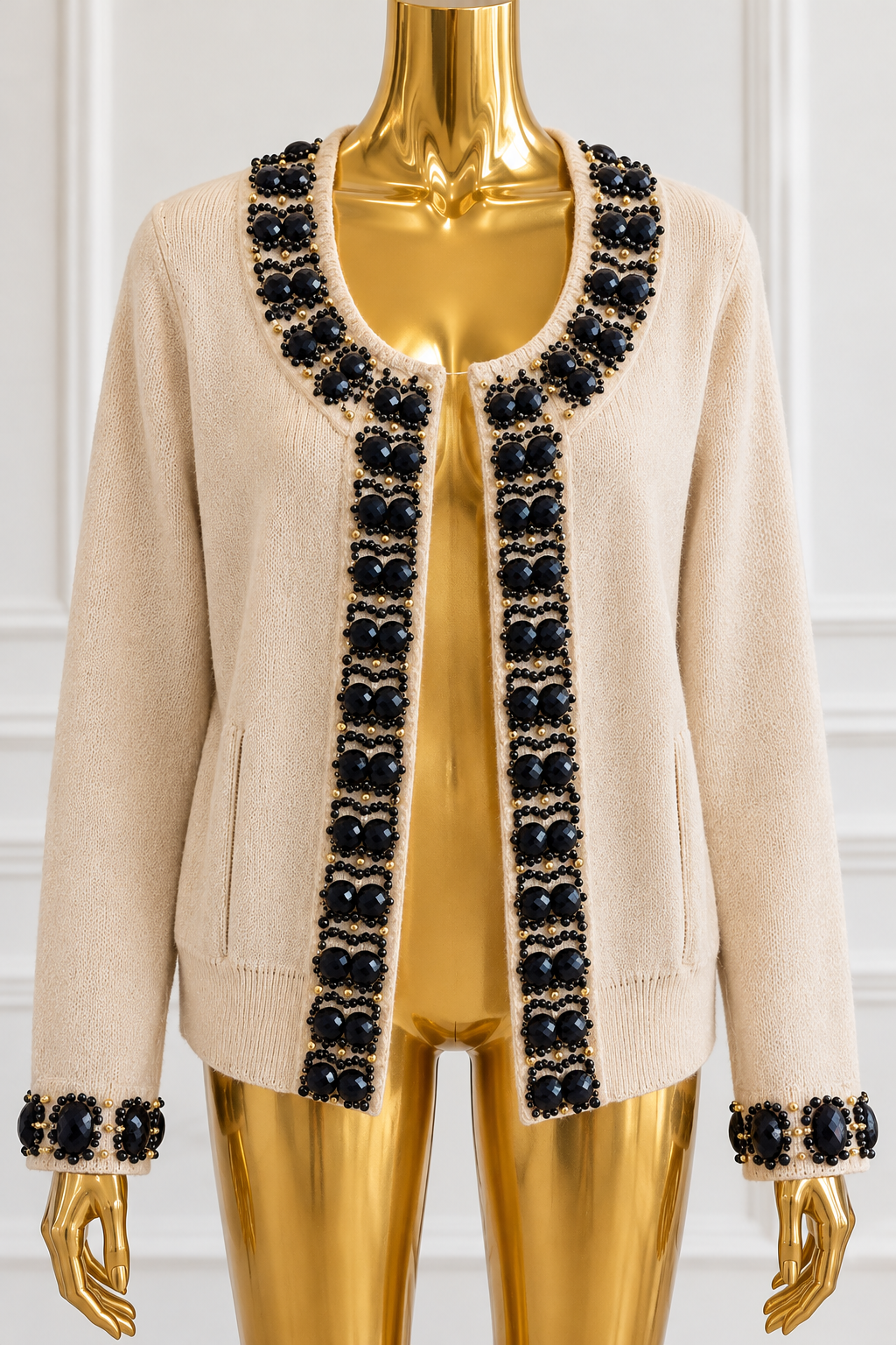 Milly New York Embellished Cashmere Cardigan