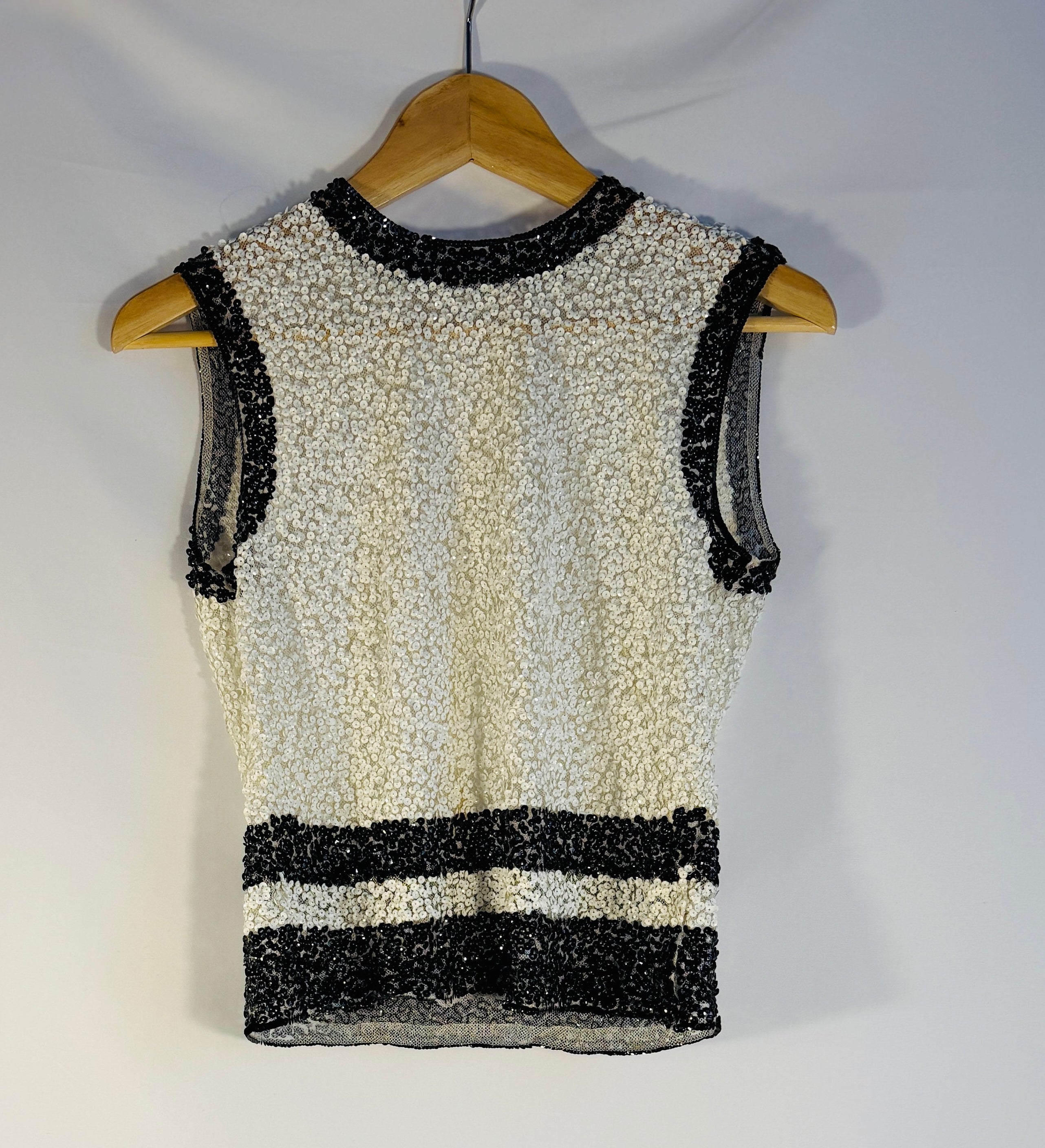 Echo Vintage Beaded Crop Top