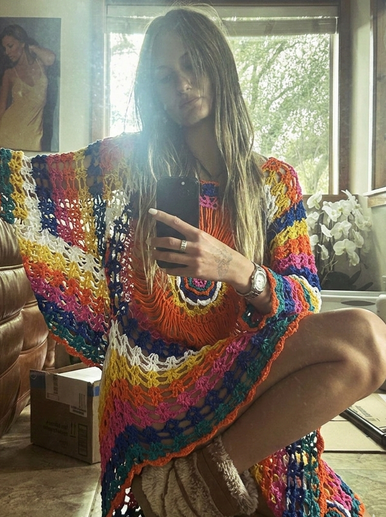 Multicolour Crochet Knit dress
