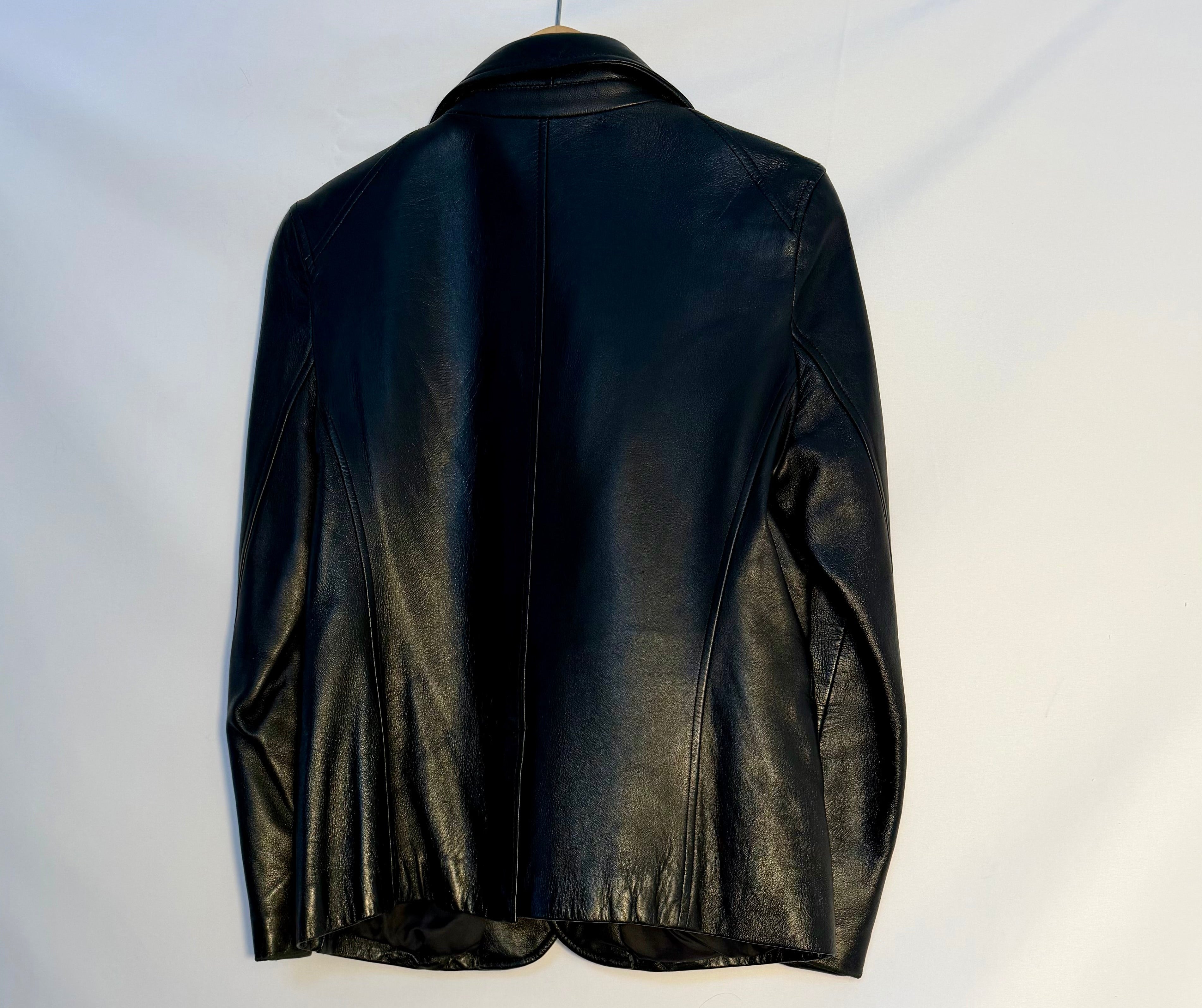 Danier Soft Black Leather Blazer