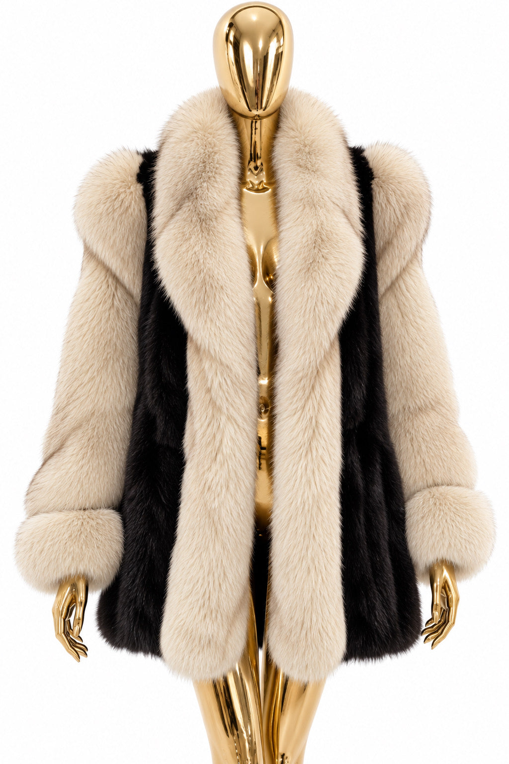 Vintage Two-Tone Fur Coat