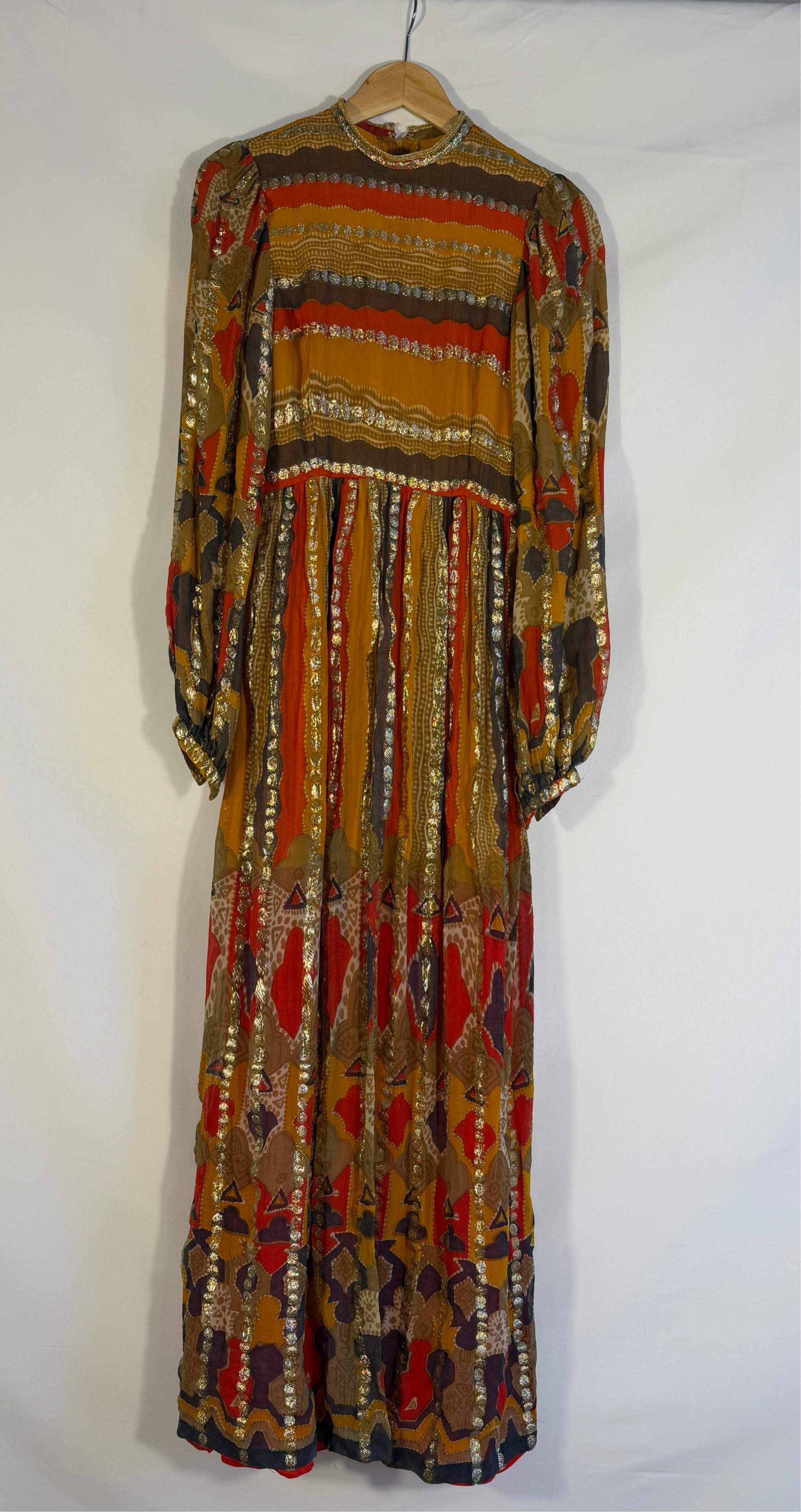 Vintage Chiffon Midi Dress