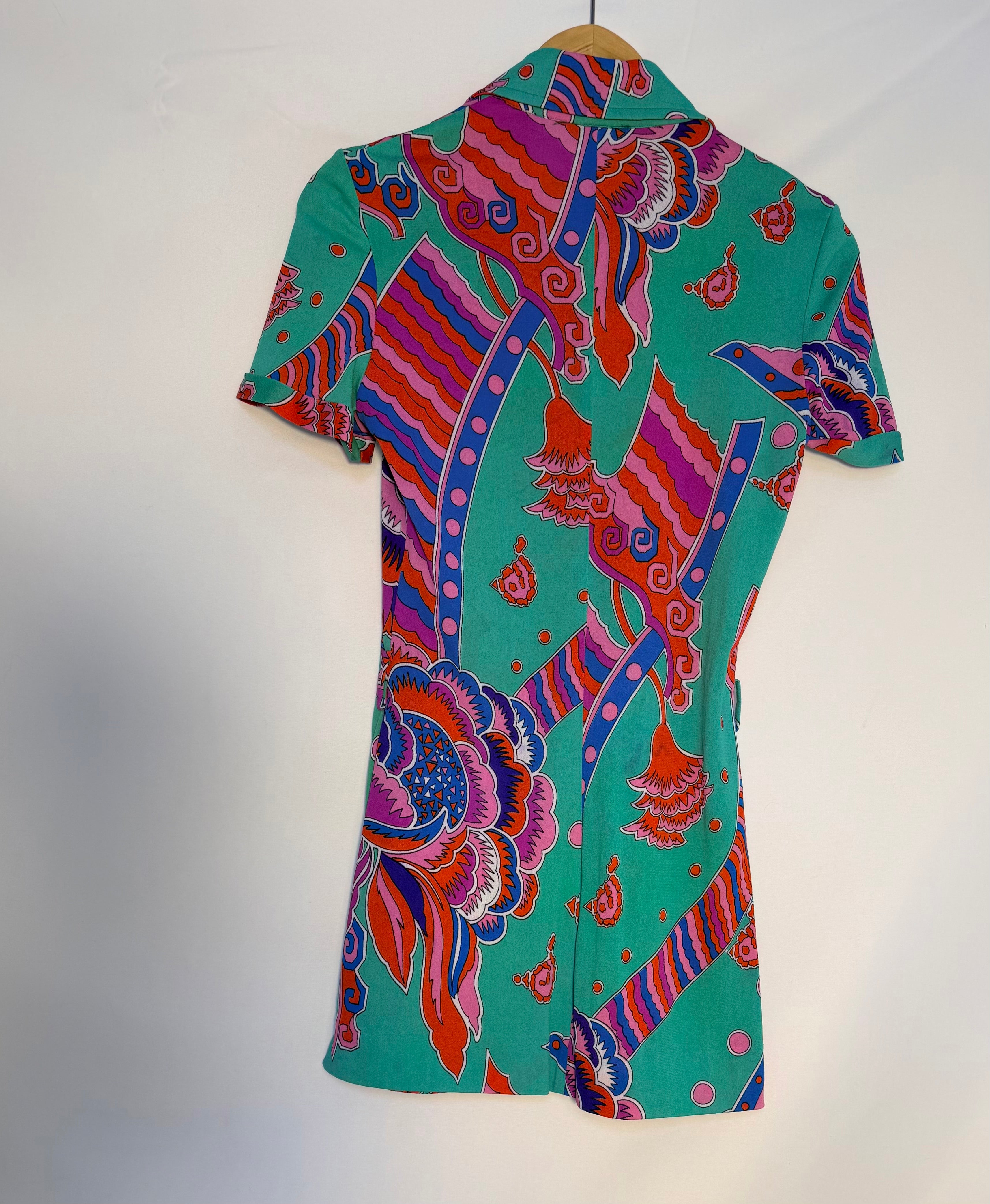 Pucci-Inspired Psychedelic Print Mini Dress