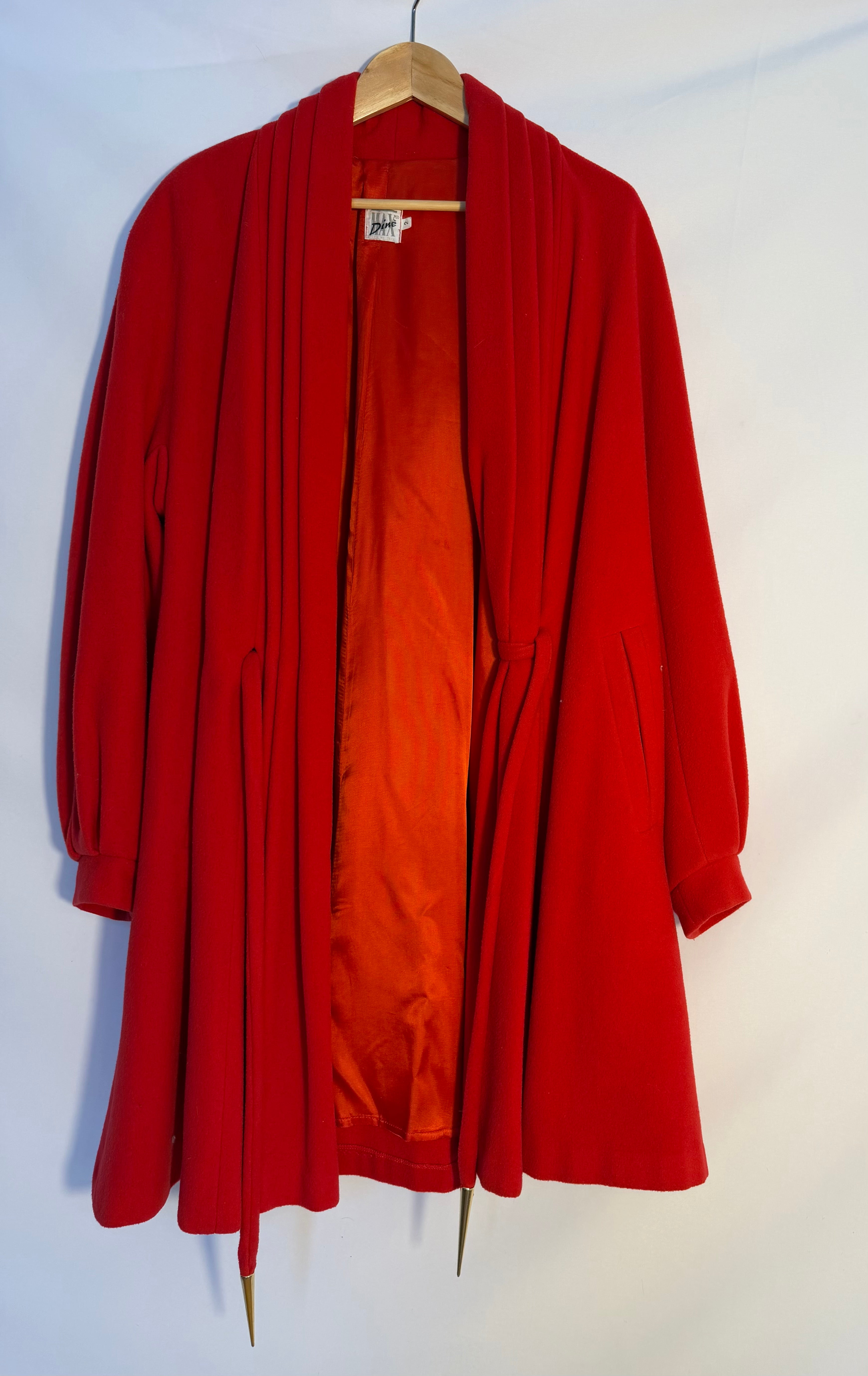 Vintage Diane Red Swing Coat