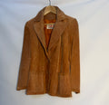 Vintage Suede Blazer – Camel Brown
