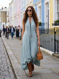 Vintage Baby Blue Maxi Dress