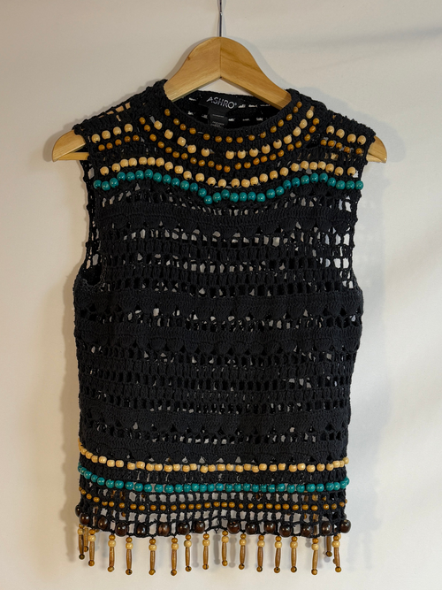 Boho Beaded Crochet Top