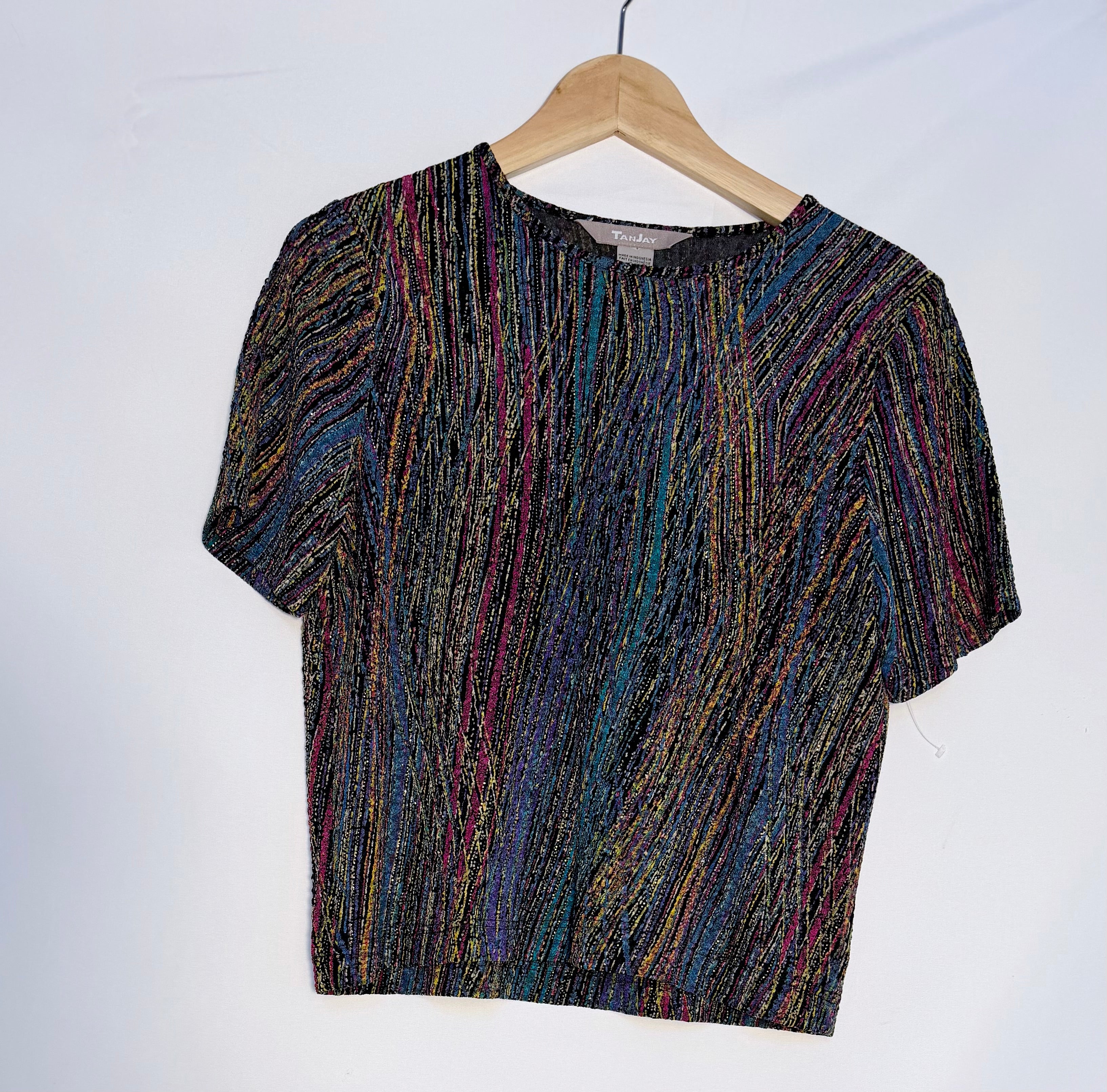TanJay textured multicolour top
