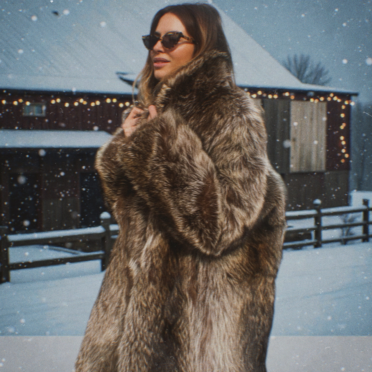 Vintage Genuine Raccoon Fur Car Coat