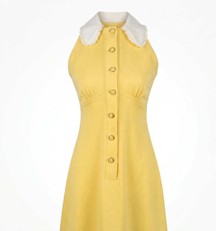 Vintage Structured Sunshine Maxi Dress