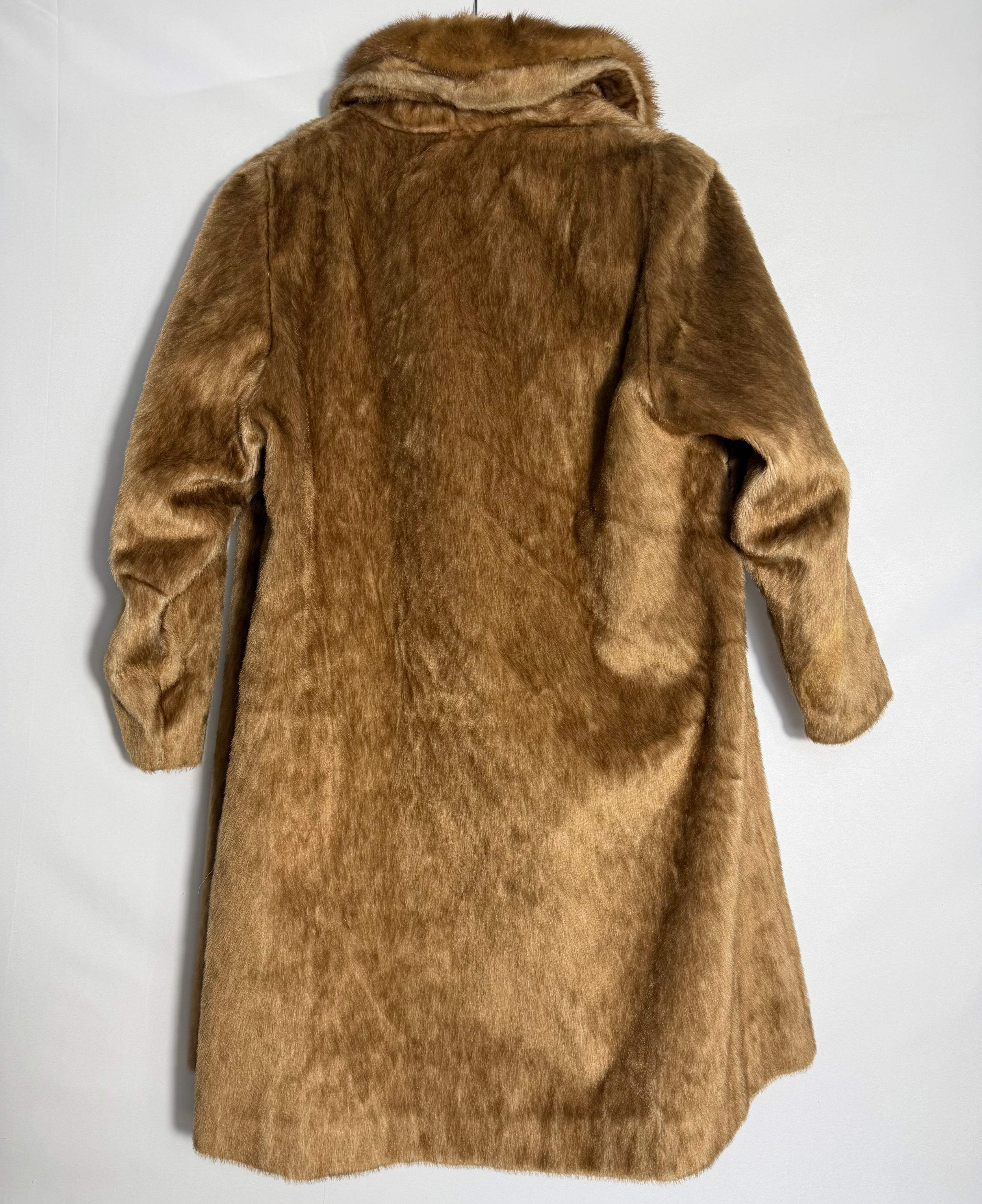 Dan Millstein Vintage Faux-Fur Coat – Camel Brown – Luxury Designer –