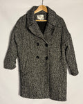 Oversized Herringbone Boyfriend Coat Wool Blend
