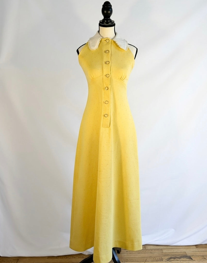 Vintage Structured Sunshine Maxi Dress