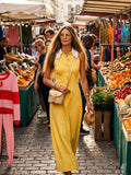 Vintage Structured Sunshine Maxi Dress