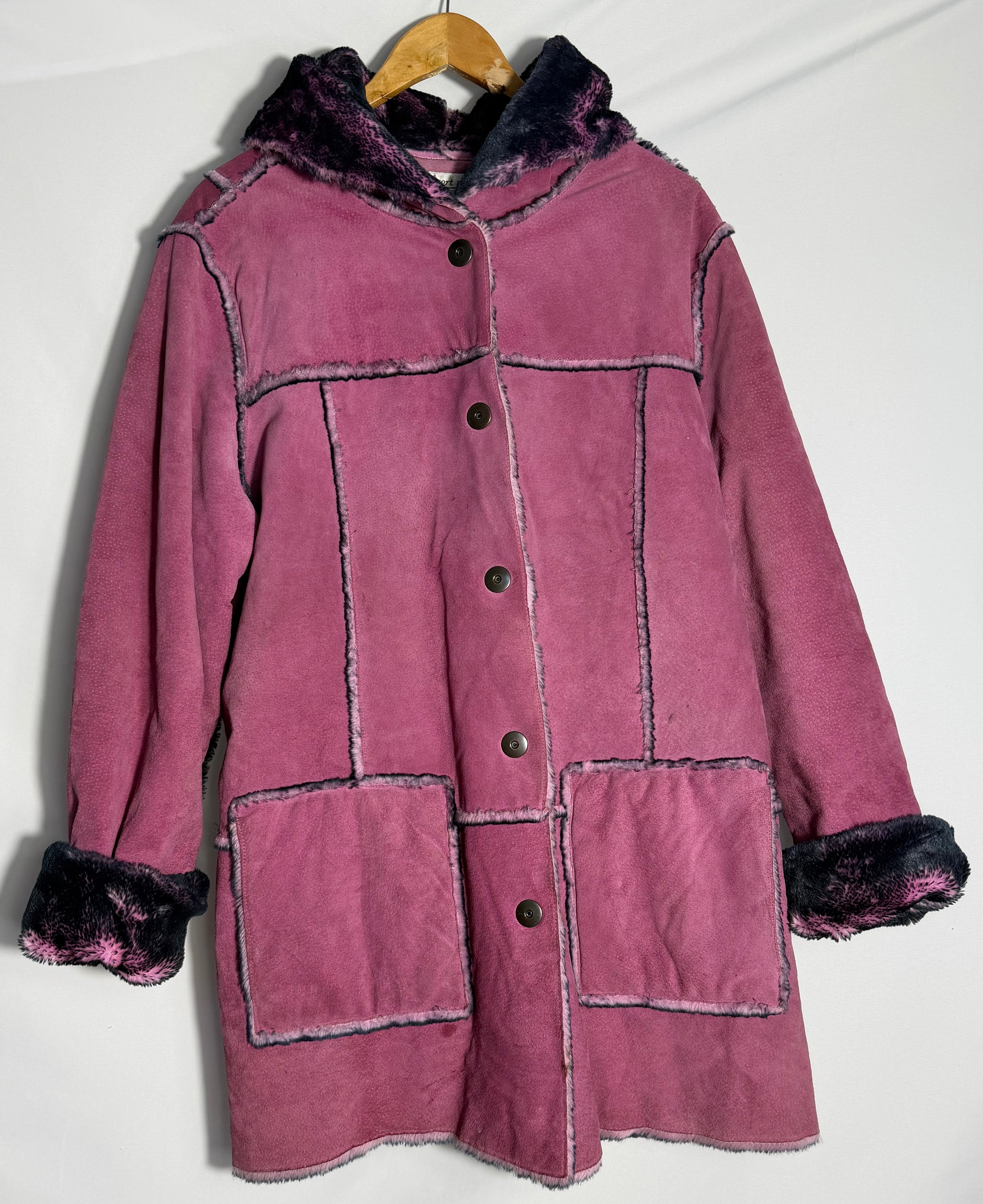 Vintage Y2K Newport News Faux-Shearling Coat