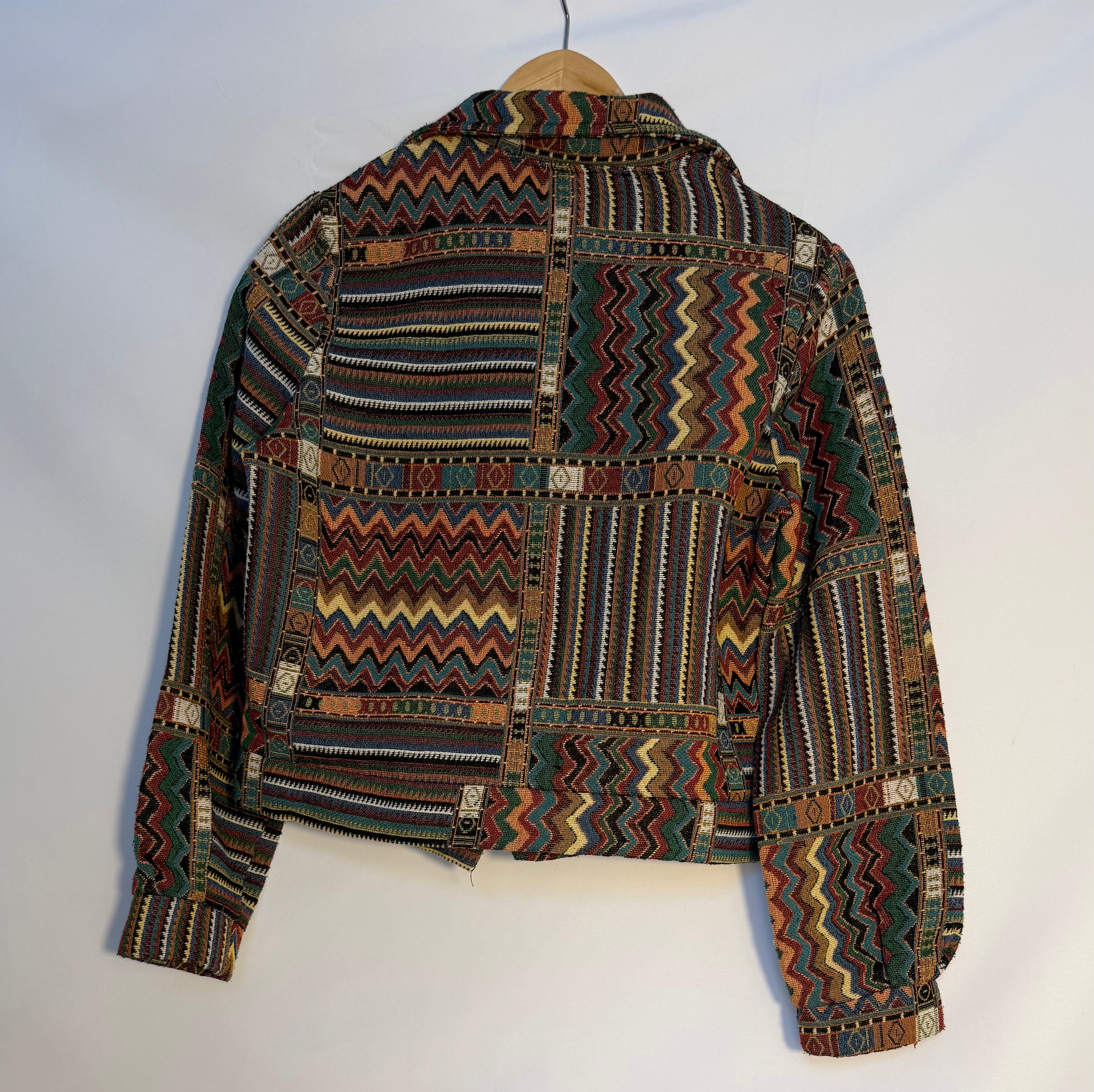 Tapestry Patchwork Cropped Jacket