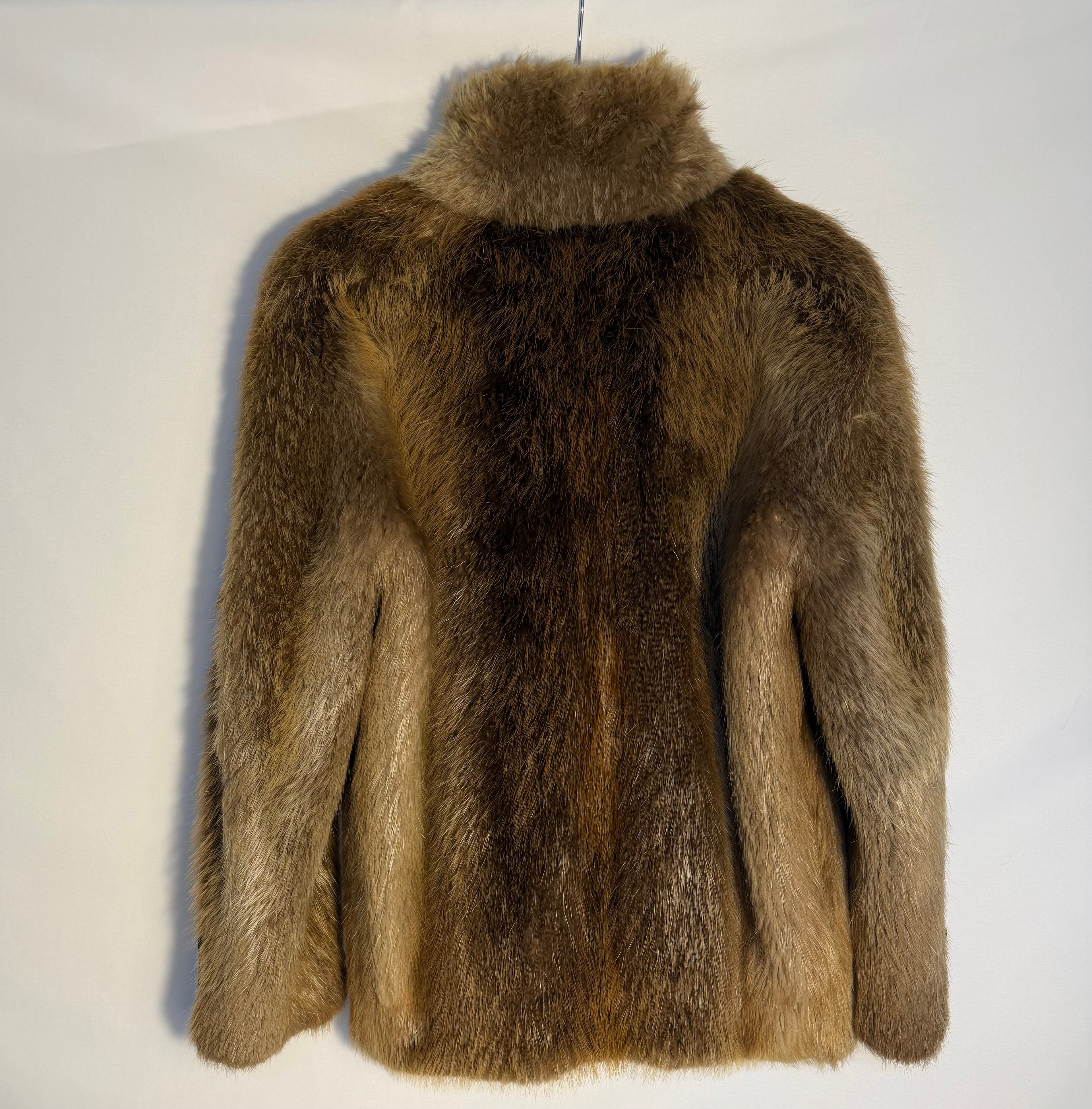 Vintage Creeds Fur Jacket with Leather Detail
