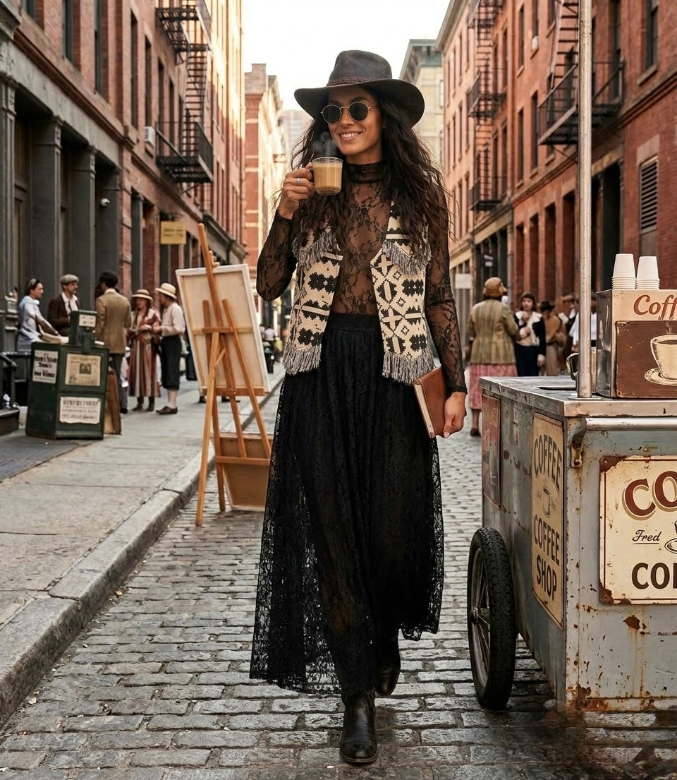 Vintage Southwestern Fringe Vest