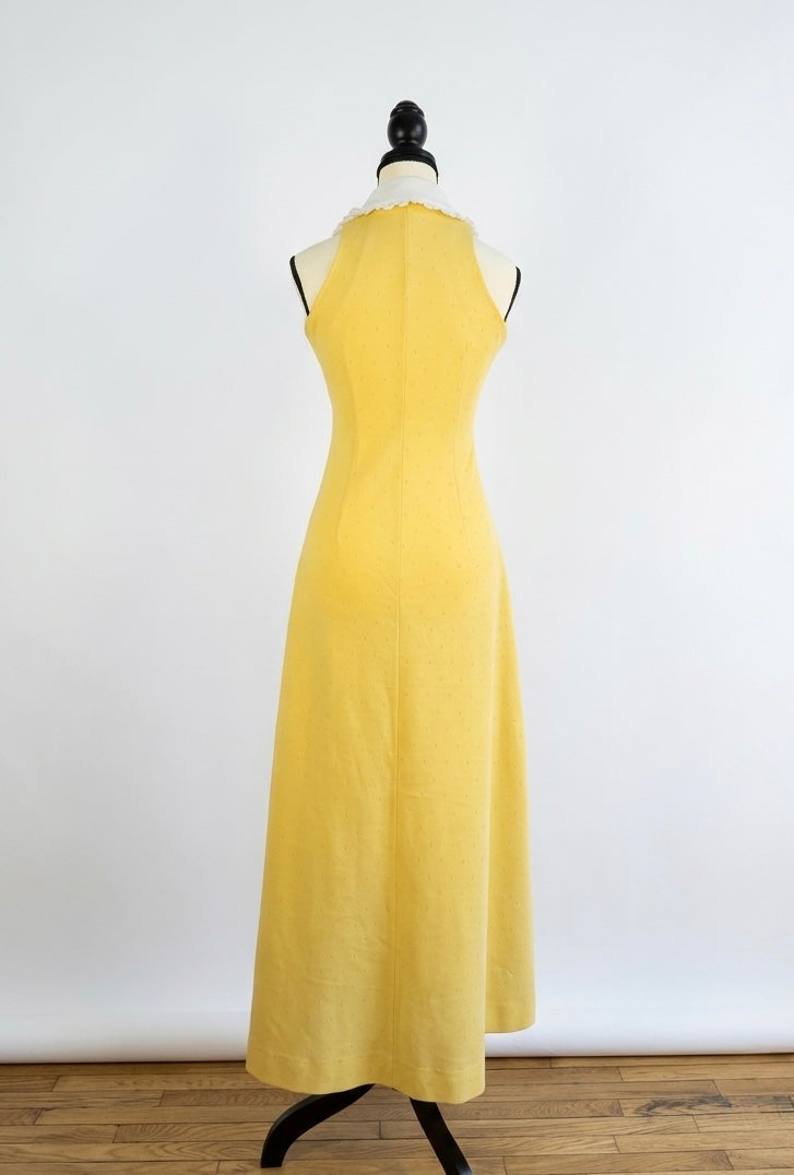 Vintage Structured Sunshine Maxi Dress