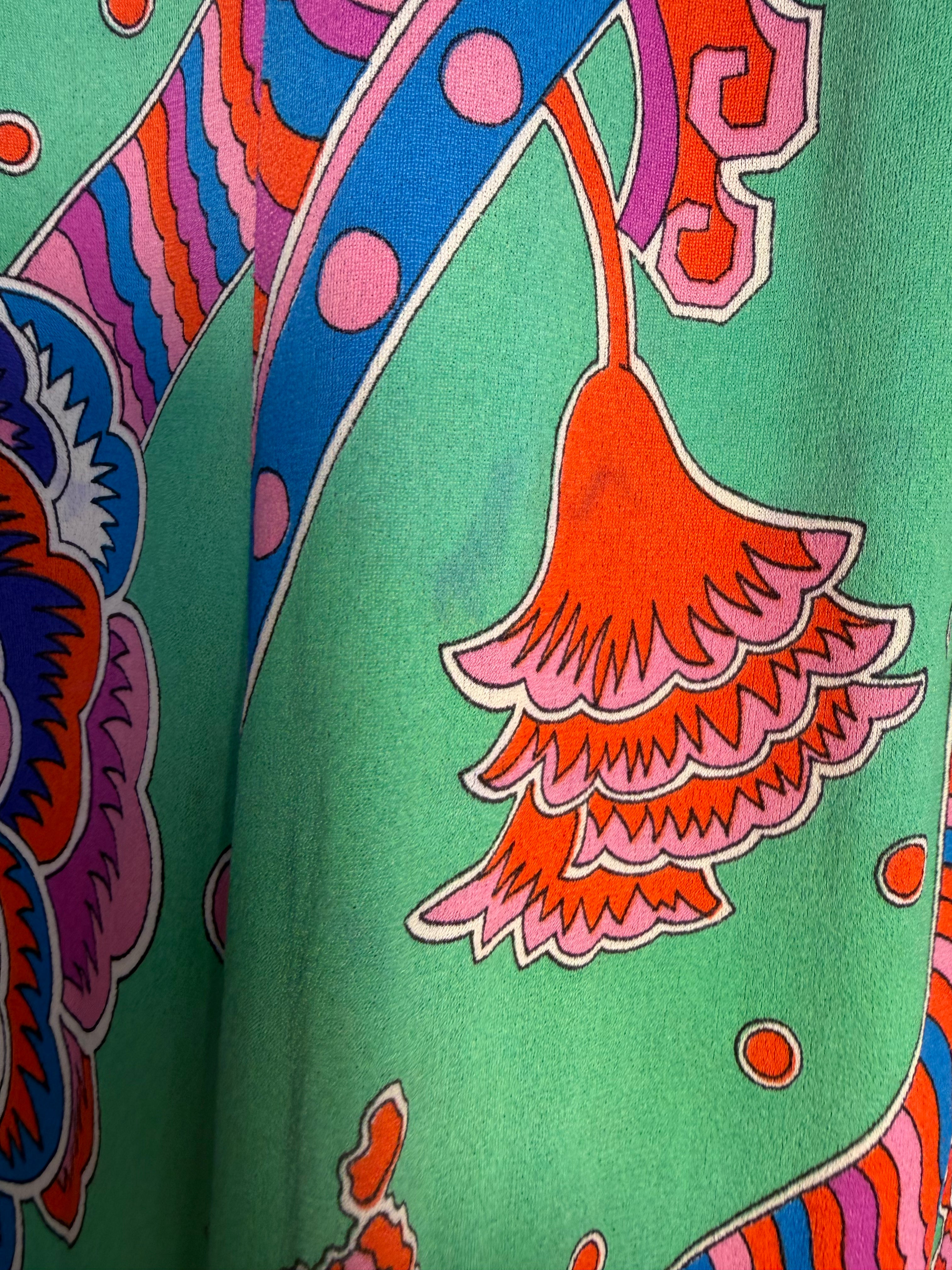 Pucci-Inspired Psychedelic Print Mini Dress