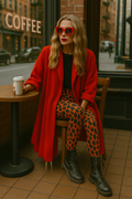 Vintage Diane Red Swing Coat