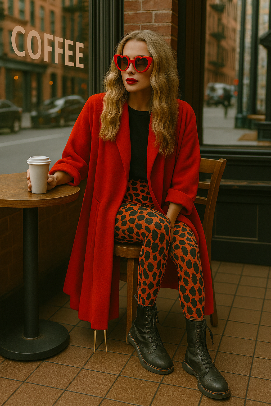 Vintage Diane Red Swing Coat