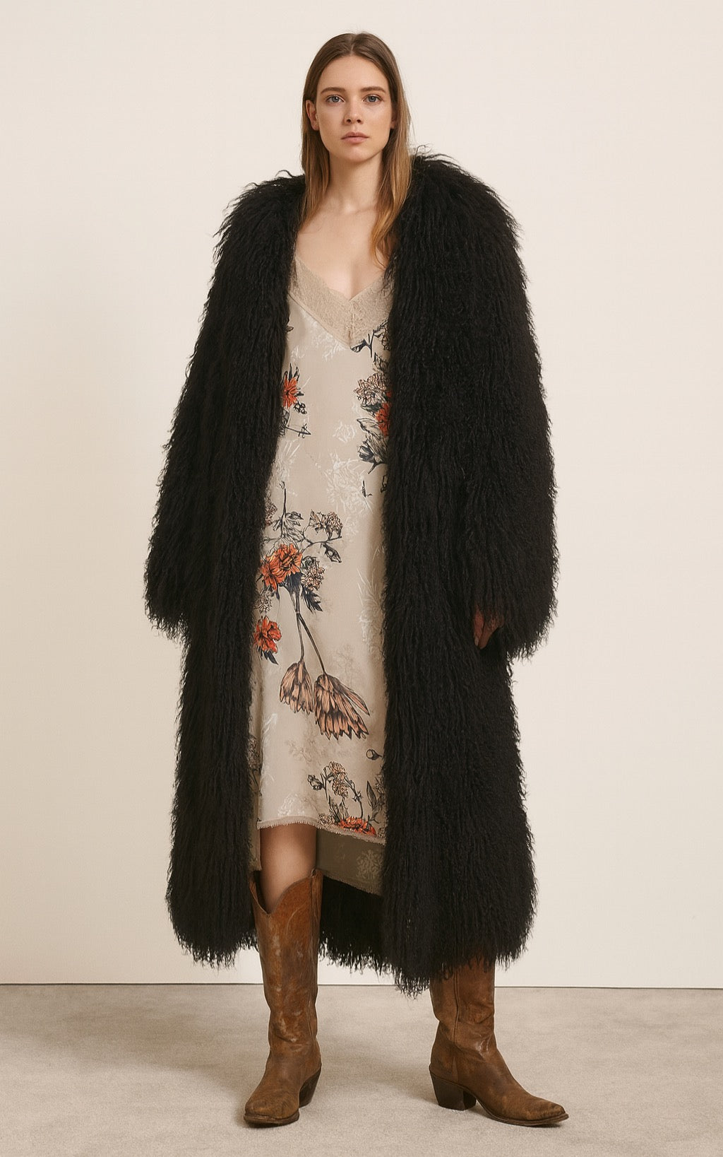 LoveStitch Floral Lace-Trim Slip Dress