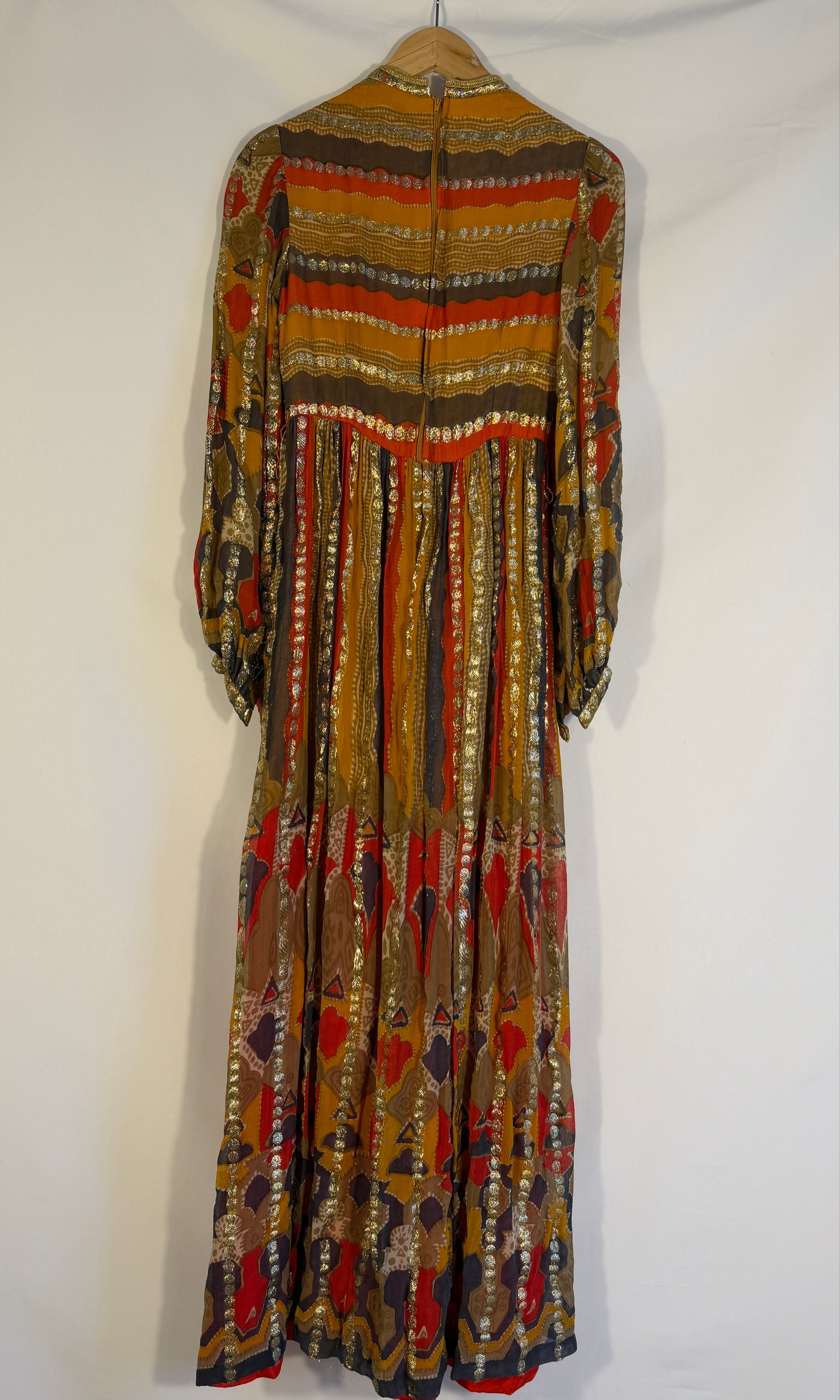 Vintage Chiffon Midi Dress