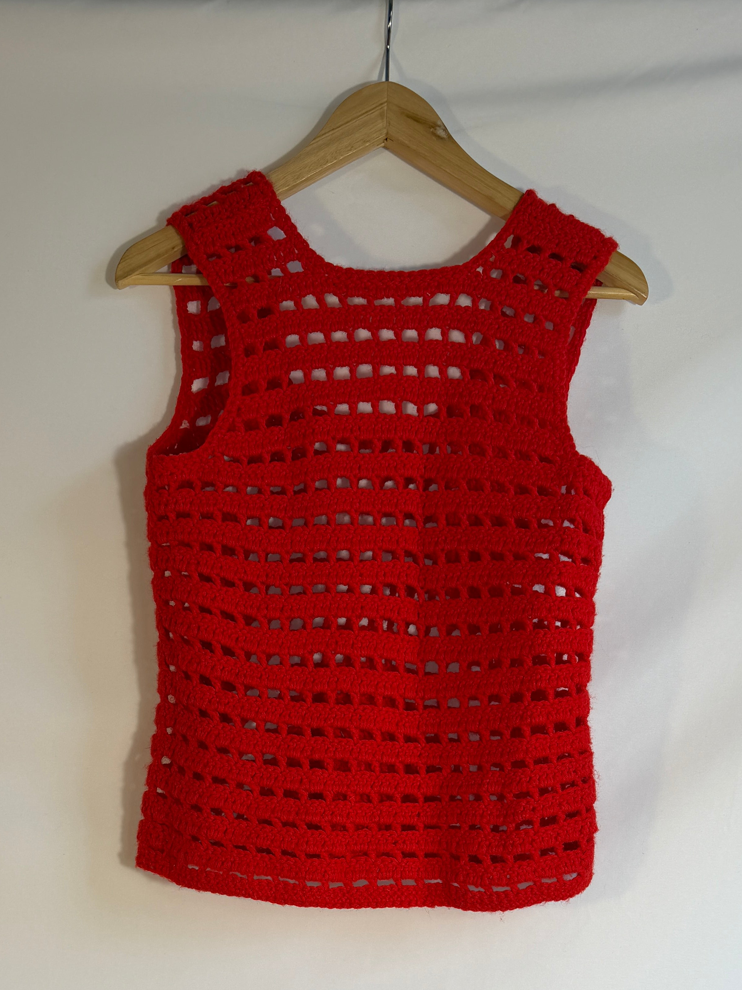 Cherry Red Crochet Top