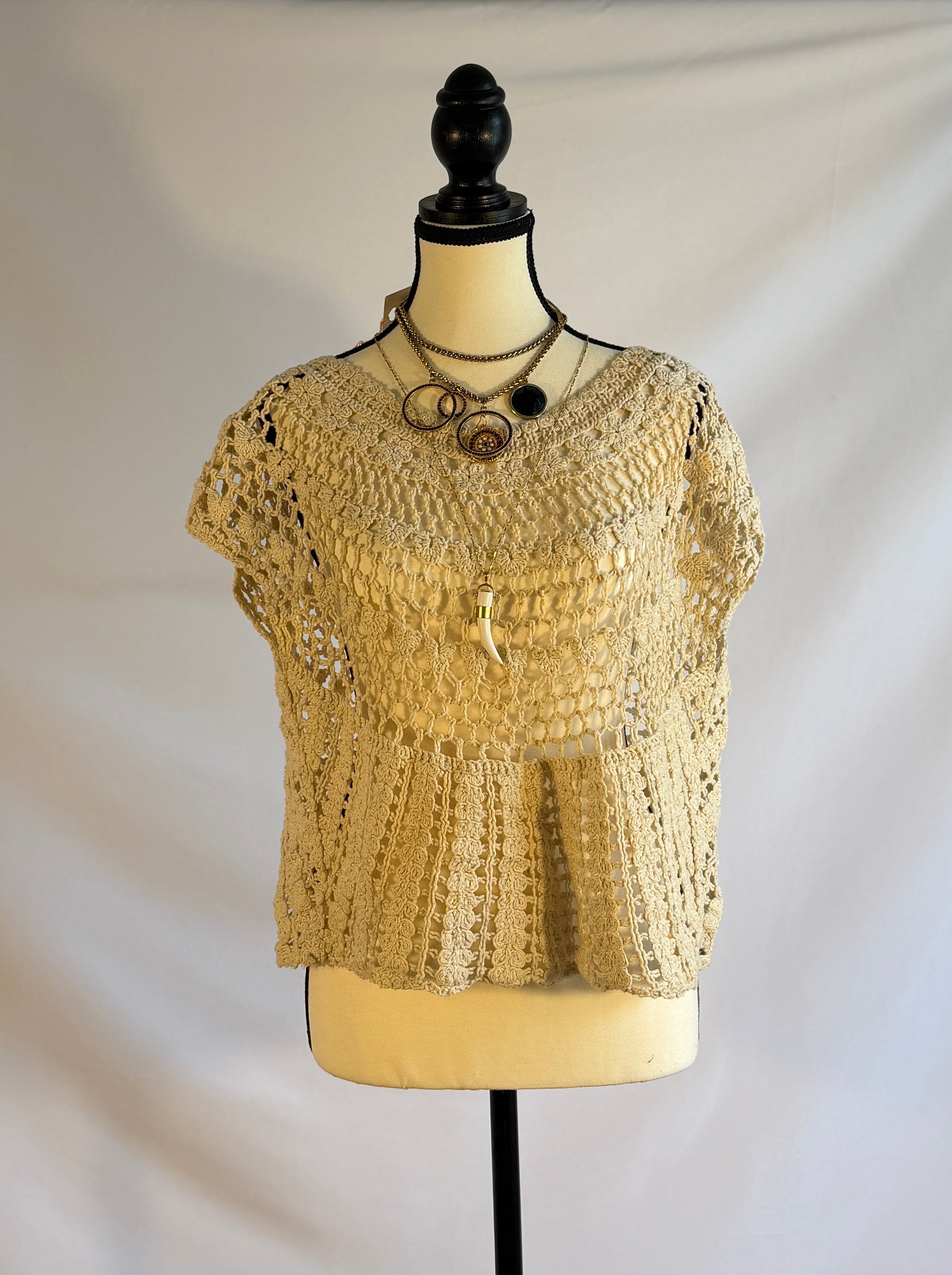 Vintage Crochet Lace Top