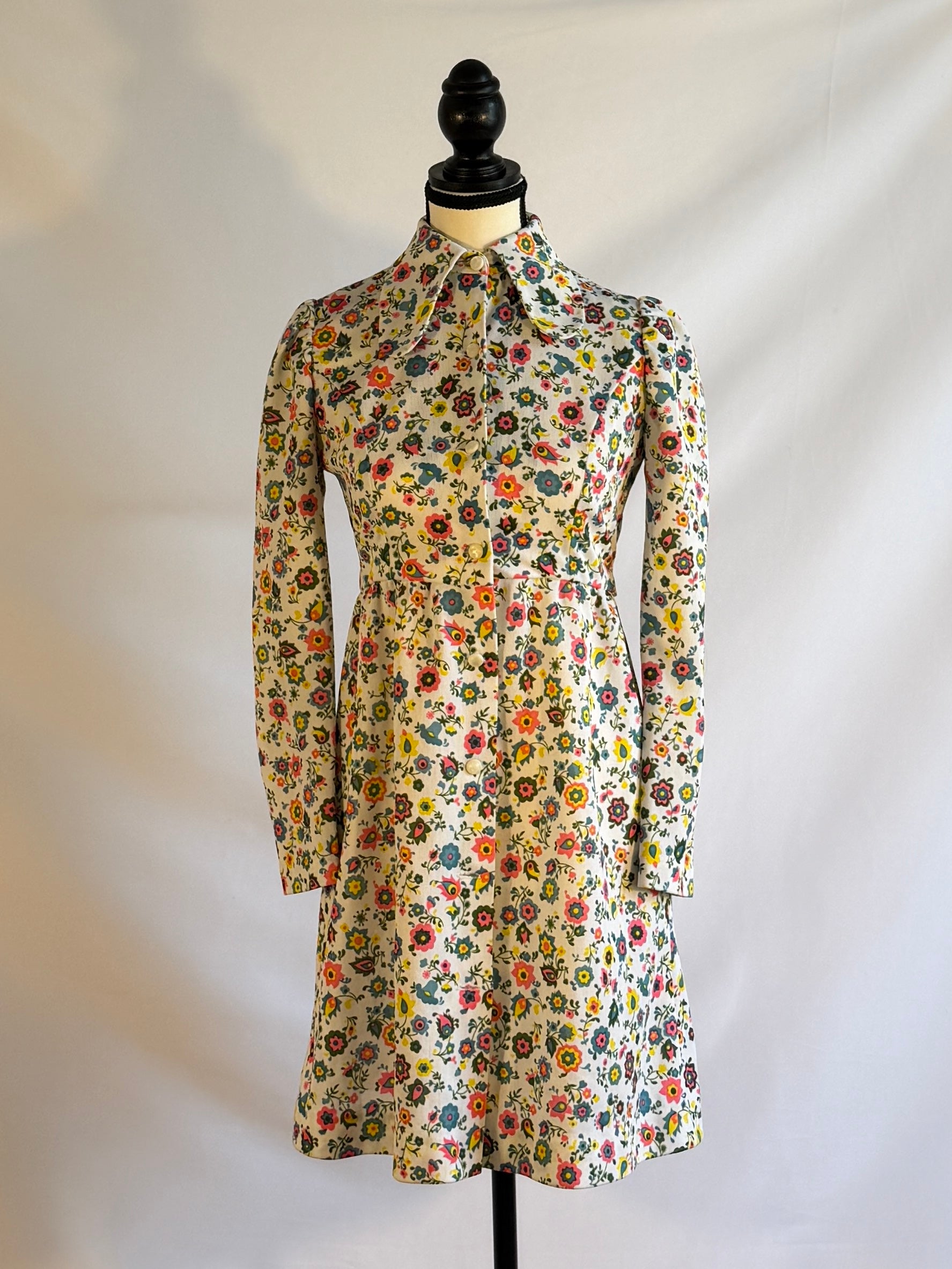 Vintage Floral Mini Dress